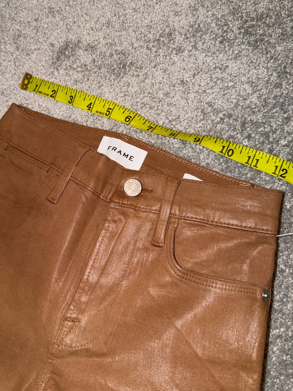 Frame Le High brown latte straight jeans 24 warm earthy‎ minimalism neutral - Picture 4 of 14